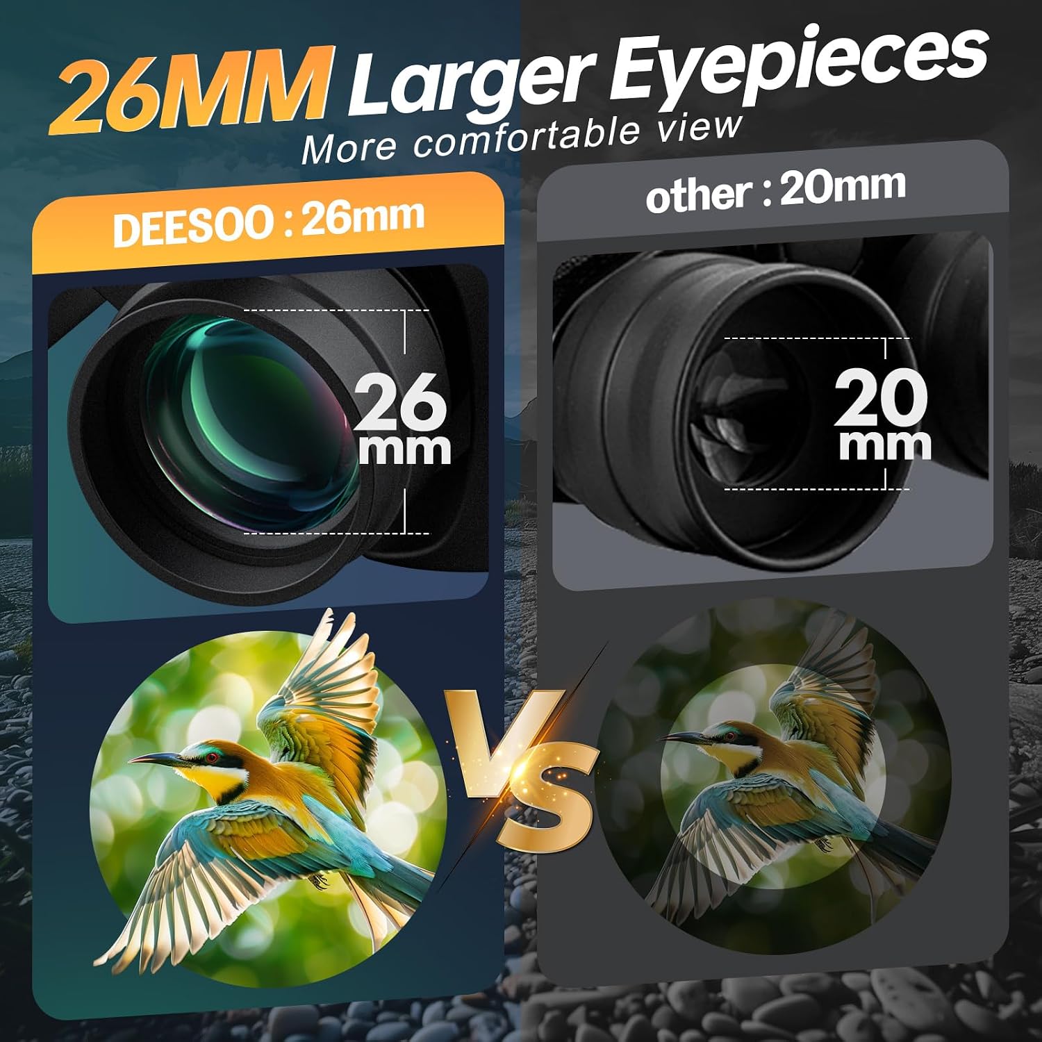 20x52 Binoculars for Adults High Powered | HD Vision, Large View, BAK4 Prism, Professional for Bird Watching, Cruise Ship, Hunting, Travel, Hiking, Gifts for Men - Image 3