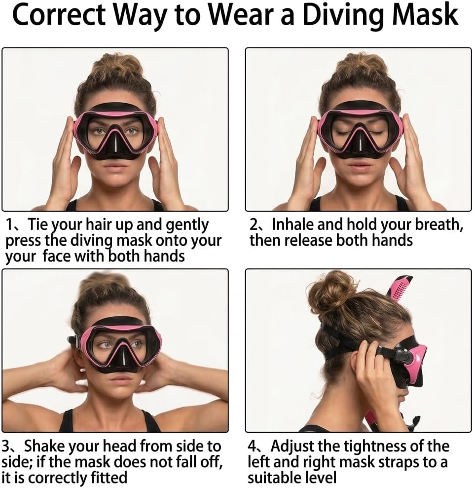 Snorkeling Gear for Adults, JRing Snorkel Set Anti Fog Goggles Dry Snorkel | 180 Degree Tempered Glass,Anti Fog Goggles, Dry Top Snorkel, for Swimming Scuba Diving ,for Men Women - Image 5